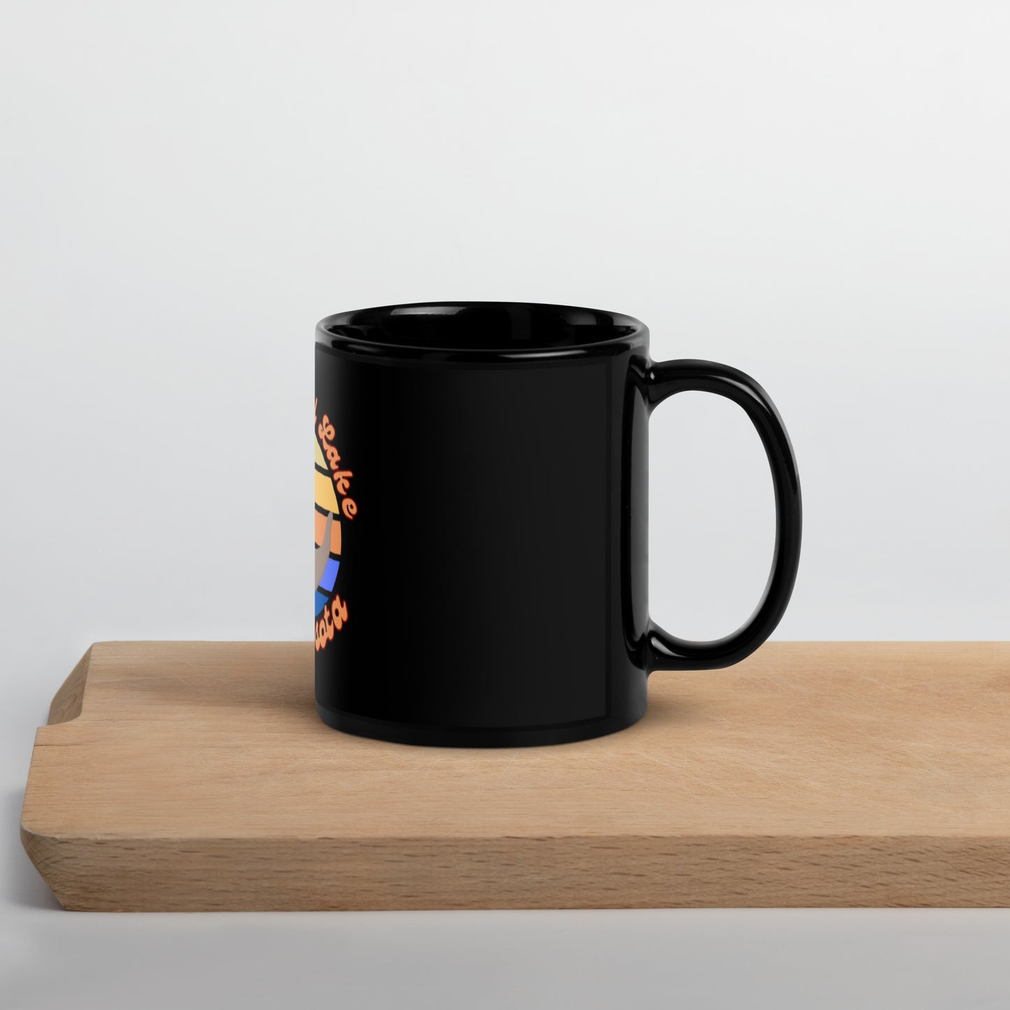 Otter Tail Heart Black Glossy Mug