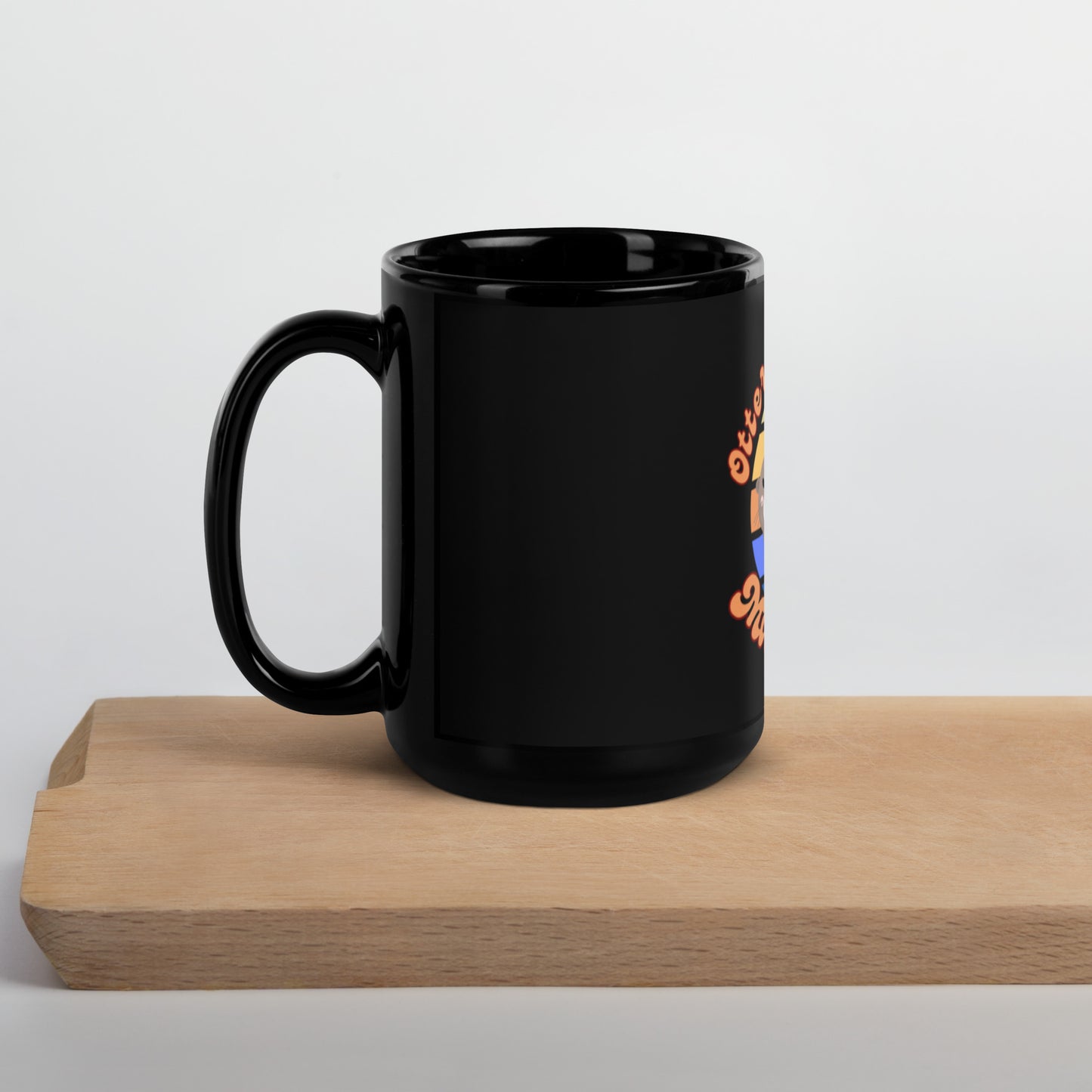 Otter Tail Heart Black Glossy Mug